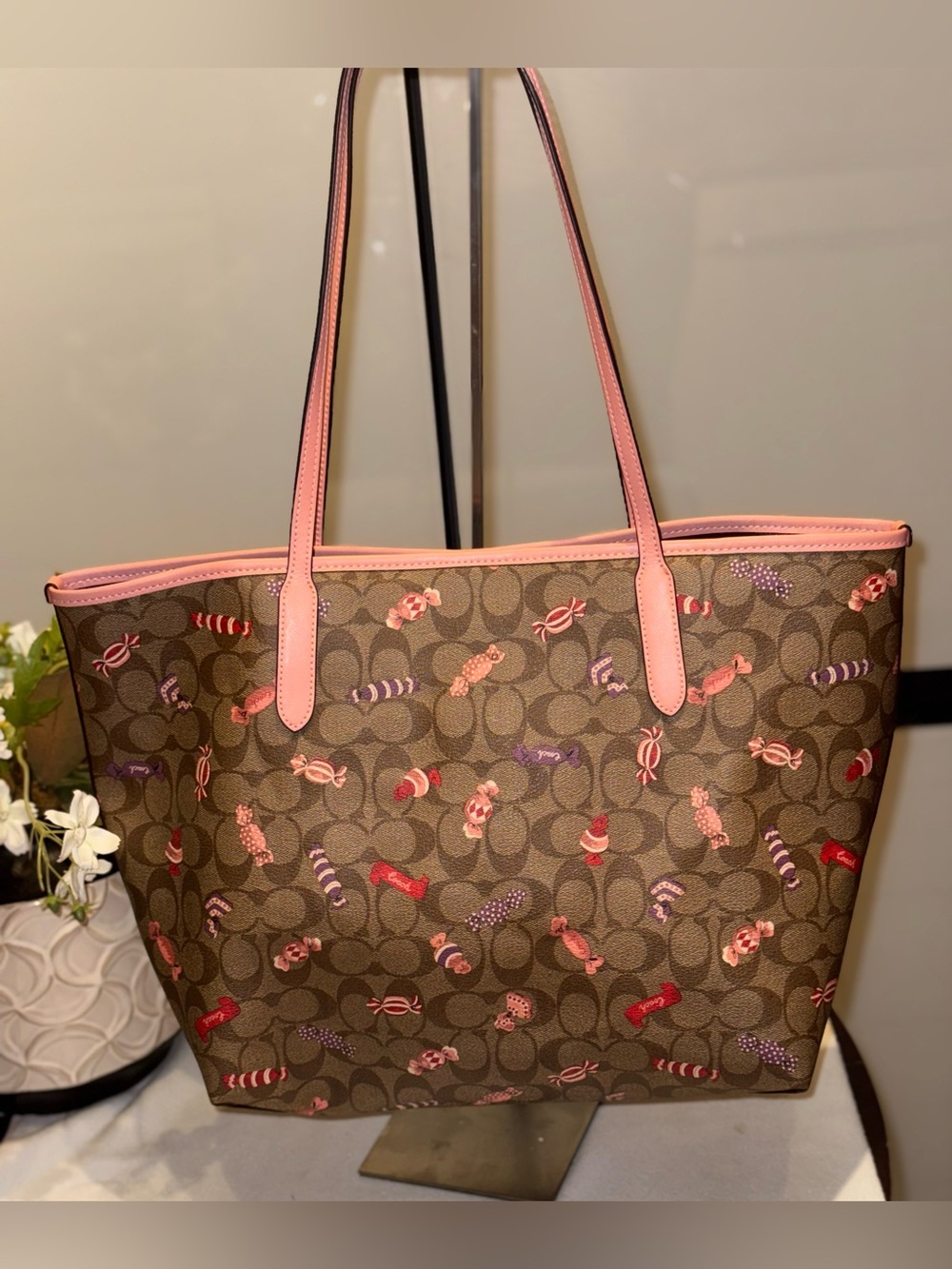 Coach City Tote in Signature Canvas with Candy Print (Style No. C2534). - Picture 2 of 13
